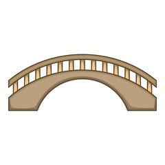 Wall Mural - Round bridge icon. Cartoon illustration of bridge vector icon for web design