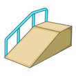 Ramp for the disabled icon. Cartoon illustration of ramp for the disabled vector icon for web design