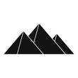 Pyramids icon. Simple illustration of pyramids vector icon for web