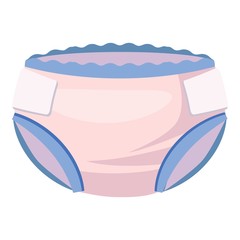 Sticker - Diaper icon. Cartoon illustration of diaper vector icons for web