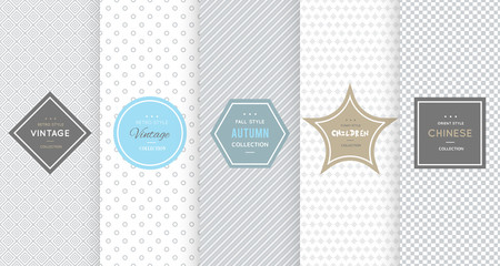 Wall Mural - light grey seamless patterns for universal background