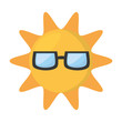 © djvstock - cute sun funny glasses hot vector illustration eps 10