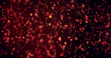 Wall Mural - christmas red sparkle background with stars and bokeh, xmas holiday happy new year concept