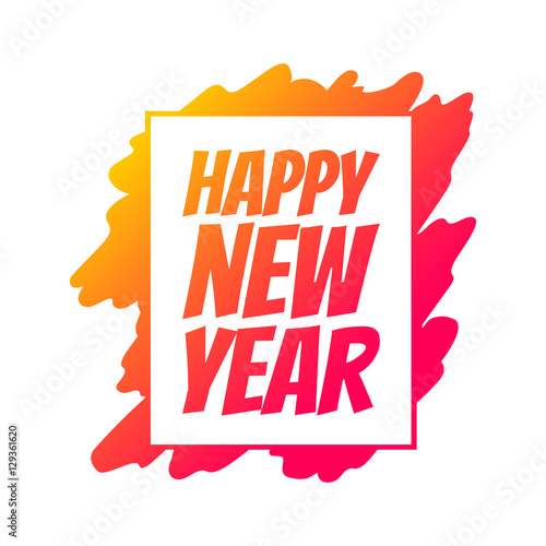 Happy new year. Graphic design. Vector illustration
