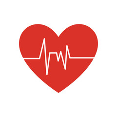 Sticker - healthy heart symbol isolated icon vector illustration design