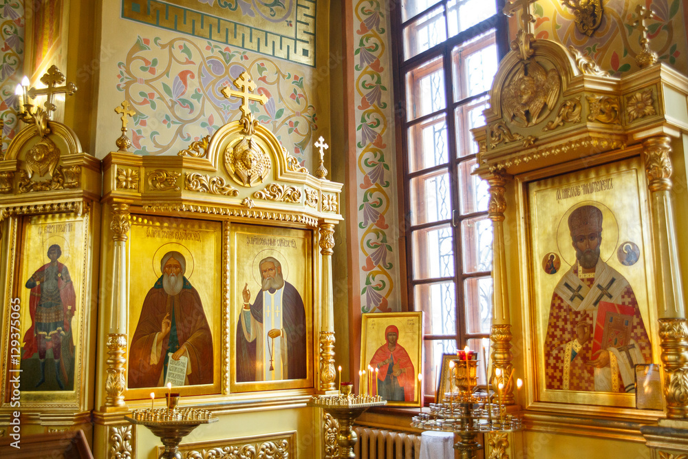 Icons Interior Of Russian Orthodox Church Foto Poster