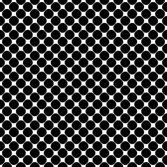 Vector seamless pattern, geometric texture, perforated surface. Monochrome illustration of mesh, lattice. Simple repeat black & white abstract background. Design element for prints, textile, digital