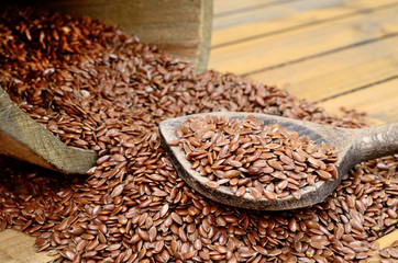 flax seed on table