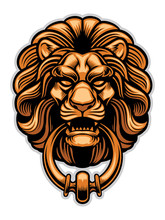 Decoration Of Lion Door Knocker