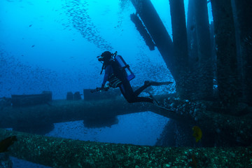 Diver deep in thought