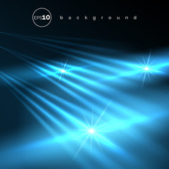 Wall Mural - abstract blue light motion background on dark. vector illustration