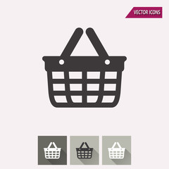 Wall Mural - Shopping basket - vector icon.