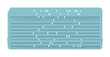 Punched card. Vintage computer data storage. Vector