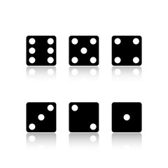Sticker - dice set, vector illustration. eps 10