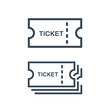 © nelelena - Set of Tickets icon on white background. Vector illustration.