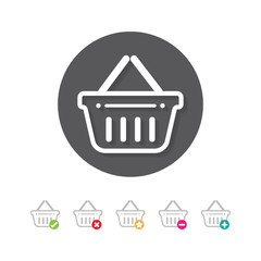 Wall Mural - Shopping basket icon set