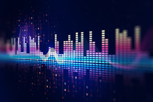 Audio Waveform Abstract Technology Background