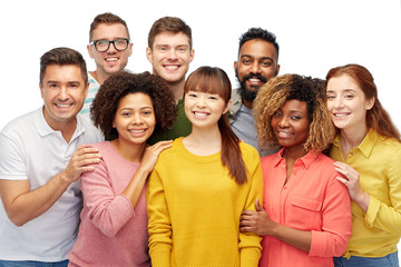 Wall Mural - international group of happy smiling people
