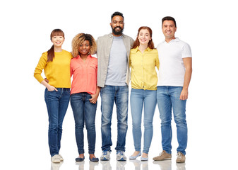 Wall Mural - international group of happy smiling people