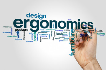 Wall Mural - Ergonomics word cloud