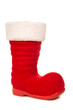 © Elles Rijsdijk - Red and white santa's boot isolated on a white background seen from the side