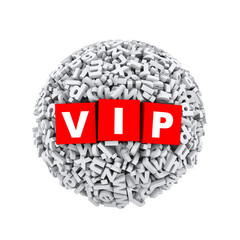 Sticker - 3d alphabet letter character sphere ball vip