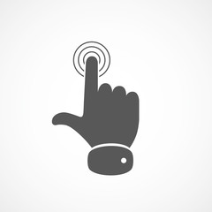 Wall Mural - hand touching icon. vector illustration.