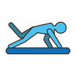 © djvstock - pictogram man practicing pilates sport vector illustration eps 10