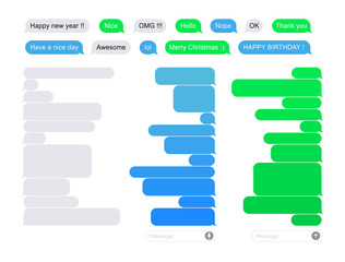 Messages Flat Bubbles