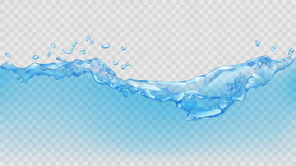 transparent water wave. transparency only in vector file