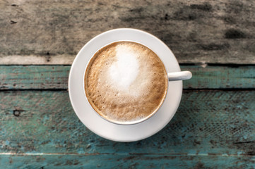 Cappuccino cup close-up