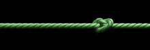 Green Rope With Knot Background Banner