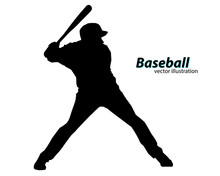 Silhouette Of A Baseball Player
