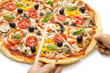 © sacura14 - Pizza with ham, pepper and olives