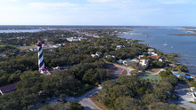 Aerial St Augustine Lighthouse And Museum