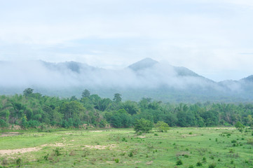 Tropical rainforest at  Huai Kha Khaeng Wildlife Sanctuary, Thailand, Forest landscape at World Heritage