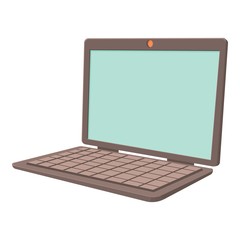Sticker - Laptop icon. Cartoon illustration of laptop vector icon for web
