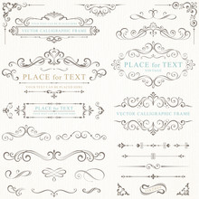 Ornate Frames And Scroll Elements.