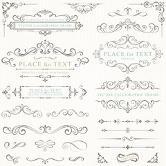 Wall Mural - ornate frames and scroll elements.