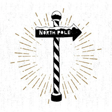 Vintage Arrows North Pole Illustration Free Stock Photo - Public Domain