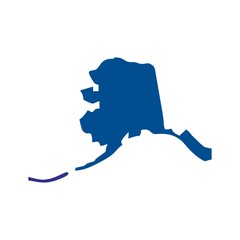 Sticker - alaska map. alaska logo. 