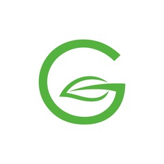 Wall Mural - g leaf logo
