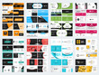 Collection of double sided business card vector templates. Stationery design vector set