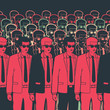 Clone Group businessman vector illustration