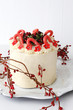 Festive Layer Cake with Holly and Candy Canes