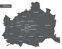 Vector Map Vienna District