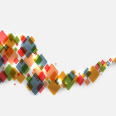Wall Mural - abstract background from rhombs with shiny lights