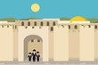 jerusalim old city background cartoon
