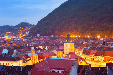 Sticker - Brasov cityscape, Romania