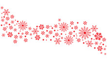 Świąteczny Baner Z Płatkami śniegu, Element Dekoracyjny